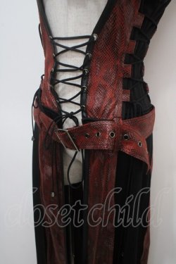 画像4: Qutie Frash / ベルトロングベスト  黒×赤 Y-25-04-28-058-QU-TO-SZ-ZY