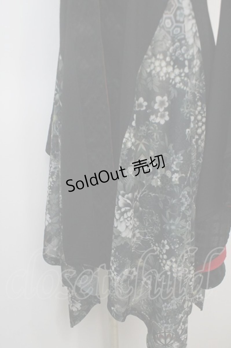 画像4: Qutie Frash / アシメ着物カーデ  黒 Y-25-04-28-059-QU-JA-SZ-ZY (4)