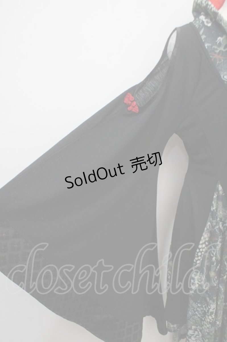 画像5: Qutie Frash / アシメ着物カーデ  黒 Y-25-04-28-059-QU-JA-SZ-ZY (5)