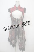 Qutie Frash / チャイナベスト  赤×黒 Y-25-04-28-060-QU-OP-SZ-ZY