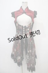 Qutie Frash / チャイナベスト  赤×黒 Y-25-04-28-060-QU-OP-SZ-ZY