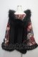 画像2: Qutie Frash / ファー付きポンチョコート  黒×赤 Y-25-04-28-062-QU-CO-SZ-ZY (2)