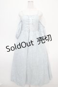 axes femme / シアージャカードバルーンワンピース  サックス Y-25-04-28-010-AX-OP-SZ-ZI