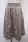 axes femme / ジャガード裾レーススカート M グレー Y-25-04-28-069-AX-SK-SZ-ZY