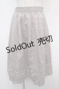 axes femme / ジャガード裾レーススカート M グレー Y-25-04-28-069-AX-SK-SZ-ZT502