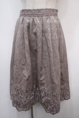 axes femme / ジャガード裾レーススカート M グレー Y-25-04-28-069-AX-SK-SZ-ZY