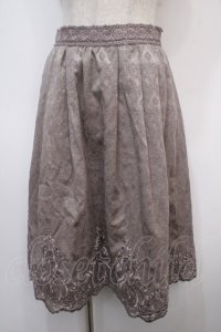 axes femme / ジャガード裾レーススカート M グレー Y-25-04-28-069-AX-SK-SZ-ZY