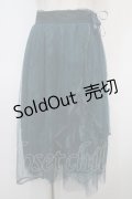 axes femme POETIQUE / レースｘチュールイレヘムスカート M グリーン Y-25-04-28-070-AX-SK-SZ-ZI