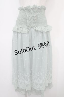 画像1: axes femme / レーシー２WAYスカート M ミント Y-25-04-28-072-AX-SK-SZ-ZY
