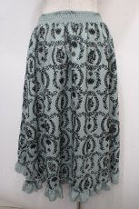 画像2: 【SALE】axes femme / フロッキースリットスカート M グリーン Y-25-04-28-073-AX-SK-SZ-ZT218 (2)