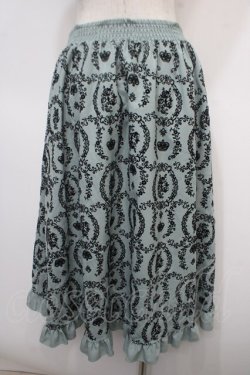 画像2: axes femme / フロッキースリットスカート M グリーン Y-25-04-28-073-AX-SK-SZ-ZY
