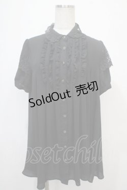 画像1: axes femme POETIQUE / チュニックブラウス M 黒 Y-25-04-28-012-AX-BL-SZ-ZY