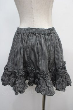 画像2: Na+H / フリルスカート  ストライプ黒 Y-25-04-28-083-PU-SK-SZ-ZY