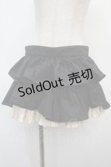 Na+H / フリルスカート  黒 Y-25-04-28-085-PU-SK-SZ-ZY