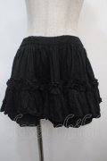 Na+H / フリルスカート  黒 Y-25-04-28-087-PU-SK-SZ-ZY