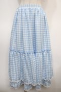 axes femme kawaii / ギンガムチェック柄スカート M サックス Y-25-04-28-091-AX-SK-SZ-ZY