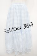 axes femme kawaii / ギンガムチェック柄スカート M サックス Y-25-04-28-091-AX-SK-SZ-ZY