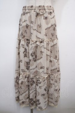 画像1: axes femme / 単色花柄ロングスカート M 生成り Y-25-04-28-093-AX-SK-SZ-ZY