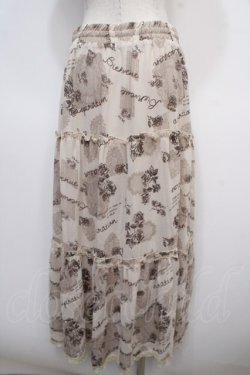 画像2: axes femme / 単色花柄ロングスカート M 生成り Y-25-04-28-093-AX-SK-SZ-ZY
