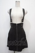 axes femme POETIQUE / ファスナーデザインサス付スカート M 黒 Y-25-04-28-094-AX-SK-SZ-ZY