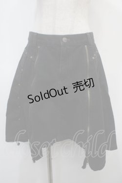 画像1: ALGONQUINS / イレヘムデニムスカート  黒 Y-25-04-28-095-AL-SK-AS-ZY