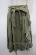 axes femme / パイピングチュールフリルスカート M カーキ Y-25-04-28-098-AX-SK-SZ-ZY