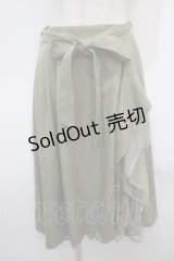 axes femme / パイピングチュールフリルスカート M カーキ Y-25-04-28-098-AX-SK-SZ-ZI