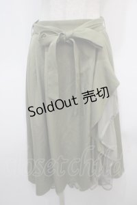 axes femme / パイピングチュールフリルスカート M カーキ Y-25-04-28-098-AX-SK-SZ-ZI