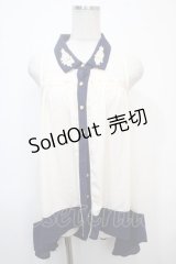 axes femme / ミニローズ刺繍ブラウス  オフ Y-25-04-28-002-AX-BL-SZ-ZY