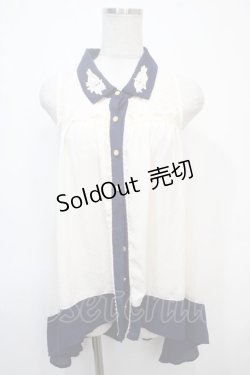 画像1: axes femme / ミニローズ刺繍ブラウス  オフ Y-25-04-28-002-AX-BL-SZ-ZY