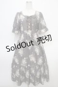 axes femme / クラシカルフラワーワンピース/ミュルーズ染織美術館コラボ F 茶 Y-25-04-28-015-AX-OP-SZ-ZI