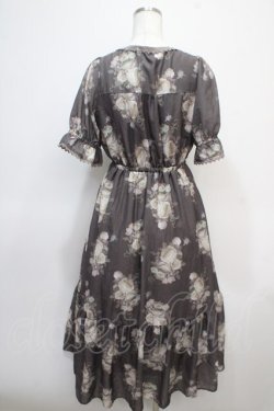 画像2: axes femme / クラシカルフラワーワンピース/ミュルーズ染織美術館コラボ F 茶 Y-25-04-28-015-AX-OP-SZ-ZY
