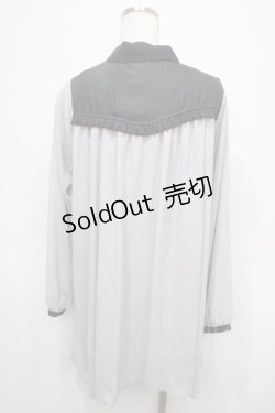 画像2: axes femme / ヨーク刺繍イレヘムチュニック F グレー Y-25-04-28-016-AX-TO-SZ-ZI