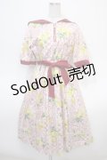 axes femme / レモン×タイル柄セーラーワンピース  赤 Y-25-04-28-023-AX-OP-SZ-ZY