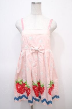 画像1: Emily Temple cute / ホイップストロベリーノースリーブワンピース  ピンク Y-25-04-28-025-ET-OP-SZ-ZY