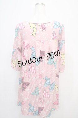 画像2: MILK / star ribbonサテンDress  ピンク Y-25-04-28-026-ML-OP-SZ-ZY