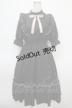 画像1: m petit by misako / NINA'SコラボAMハイショクメローワンピース S 中黒 Y-25-04-28-029-LO-OP-SZ-ZY