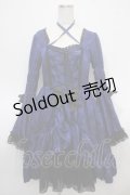 ATELIER PIERROT / フィッシュテールジャガードドレス  ブルー Y-25-04-28-038-EL-OP-SZ-ZY