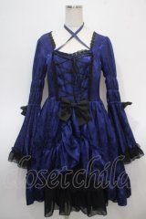ATELIER PIERROT / フィッシュテールジャガードドレス  ブルー Y-25-04-28-038-EL-OP-SZ-ZY