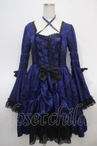 ATELIER PIERROT / フィッシュテールジャガードドレス  ブルー Y-25-04-28-038-EL-OP-SZ-ZY