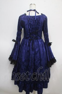 画像2: ATELIER PIERROT / フィッシュテールジャガードドレス  ブルー Y-25-04-28-038-EL-OP-SZ-ZY