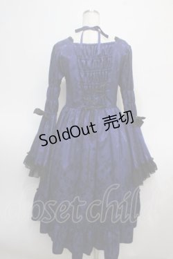 画像2: ATELIER PIERROT / フィッシュテールジャガードドレス  ブルー Y-25-04-28-038-EL-OP-SZ-ZY