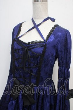 画像3: ATELIER PIERROT / フィッシュテールジャガードドレス  ブルー Y-25-04-28-038-EL-OP-SZ-ZY