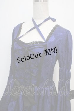 画像3: ATELIER PIERROT / フィッシュテールジャガードドレス  ブルー Y-25-04-28-038-EL-OP-SZ-ZY