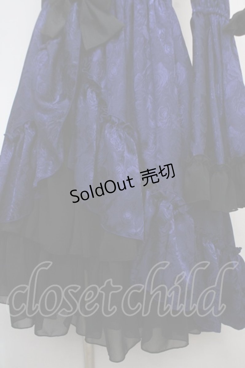 画像4: ATELIER PIERROT / フィッシュテールジャガードドレス  ブルー Y-25-04-28-038-EL-OP-SZ-ZY (4)