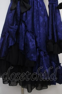画像4: ATELIER PIERROT / フィッシュテールジャガードドレス  ブルー Y-25-04-28-038-EL-OP-SZ-ZY
