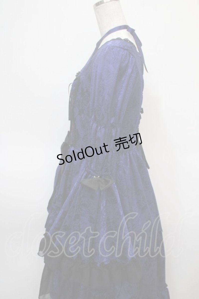 画像5: ATELIER PIERROT / フィッシュテールジャガードドレス  ブルー Y-25-04-28-038-EL-OP-SZ-ZY (5)