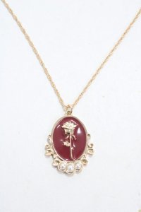 m petit by misako / AMフラワーネックレス  中赤 Y-25-04-30-005-LO-AC-SZ-ZY