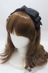 m petit by misako / NINA'sコラボ AM*NIリボンカチューシャ  中黒 Y-25-04-30-050-LO-AC-SZ-ZY
