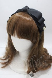 m petit by misako / NINA'sコラボ AM*NIリボンカチューシャ  中黒 Y-25-04-30-050-LO-AC-SZ-ZY